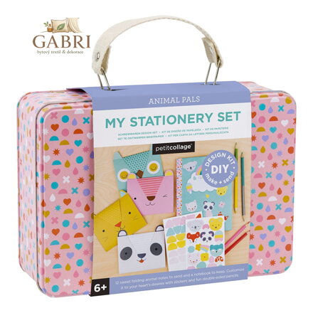 Petit Collage Kreativní kufřík Dopisní souprava se zvířátky