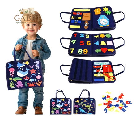 2Kids Toys Senzorická busy kniha Vodní / Dino svět