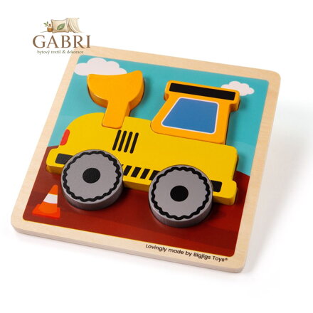 Bigjigs Toys Vkládací puzzle Bagr