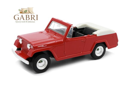 Welly 1967 Jeep Jeepster Commando Roadster model 1:34 bílý