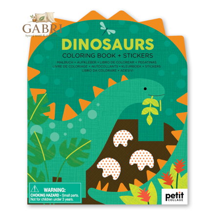 Petit Collage Omalovánka se samolepkami dinosauři