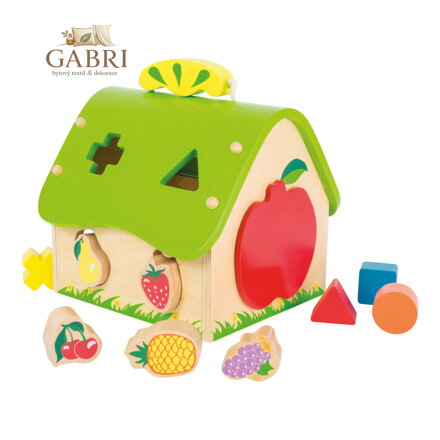 small foot Dřevěná vkládačka třídící dům ovoce