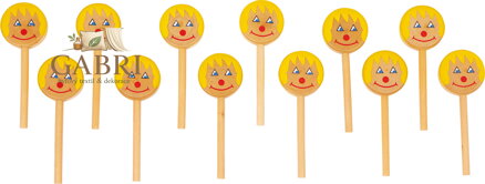 small foot Dřevěné veselé lízátko 12 ks
