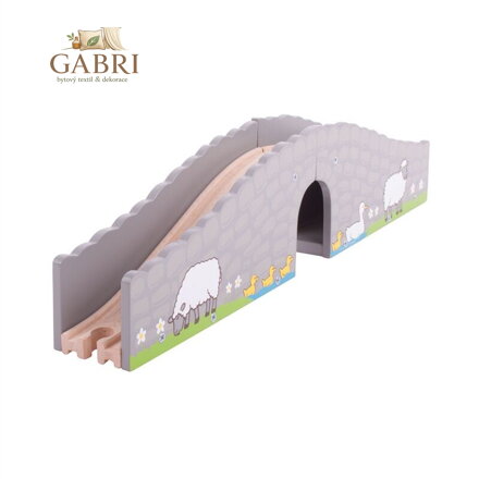 Bigjigs Rail Farma most s tunelem