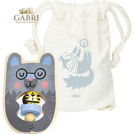 Vilac Dřevěné chrastítko Medvídek