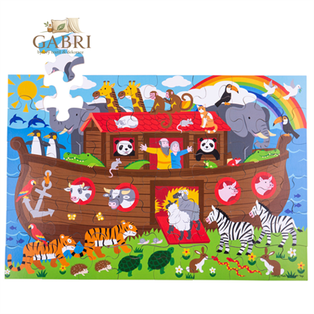 Bigjigs Toys Podlahové puzzle Noemova archa 48 dílků