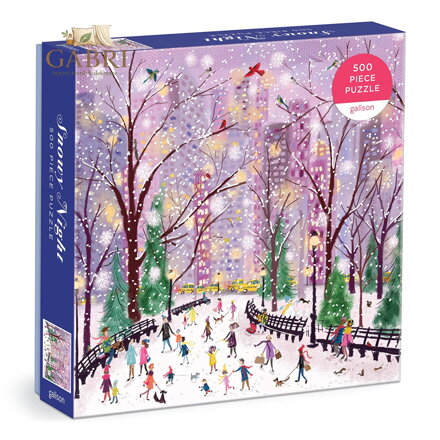 Galison Puzzle Sněhová noc 500 dílků