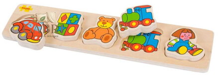 Bigjigs Baby Dřevěné vkládací puzzle hračky