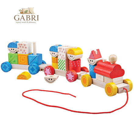 Bigjigs Baby Dřevěný vláček s nasazováním