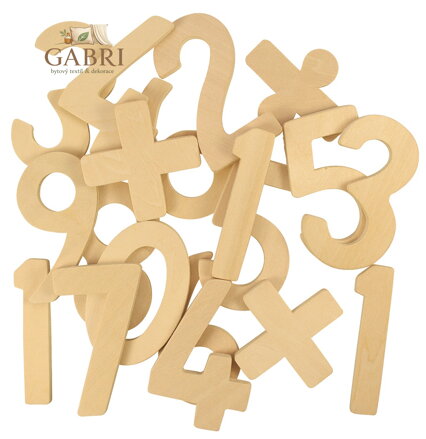 Bigjigs Toys Dřevěné číslice se znaménky