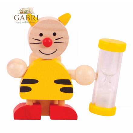 Stojánek na kartáček s přesýpacíma hodinama 1ks  Kočka