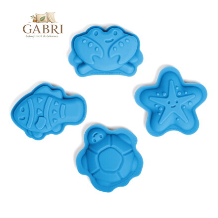 Bigjigs Toys Silikonové formičky modré Ocean
