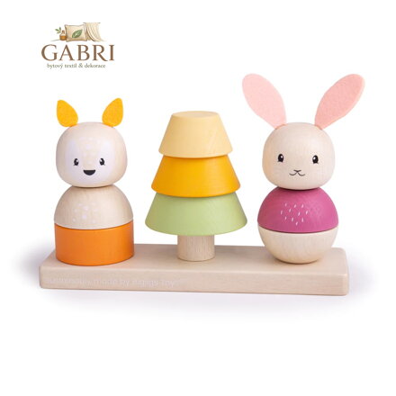 Bigjigs Baby Motorická nasazovací hračka liška a králíček