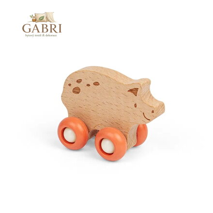 Bigjigs Toys Domácí zvířátko na kolečkách Prasátko