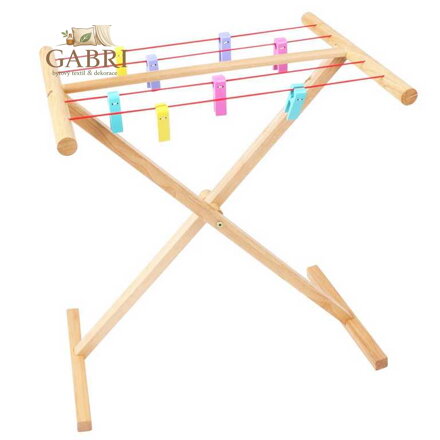 Bigjigs Toys Dřevěný sušák na prádlo