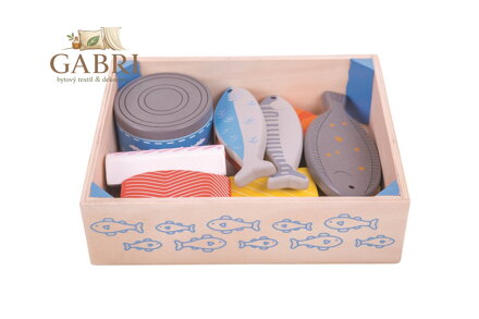 Bigjigs Toys Dřevěné mořské plody v krabičce