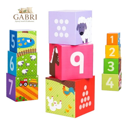 Bigjigs Toys Didaktické kostky farma