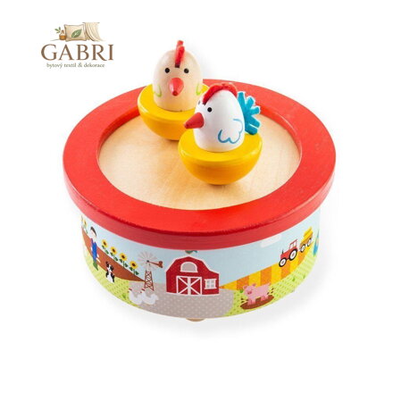 Bigjigs Toys Dřevěná hrací skříňka farma