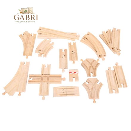 Bigjigs Rail Dřevěné koleje sada 25 dílů - poškozený obal