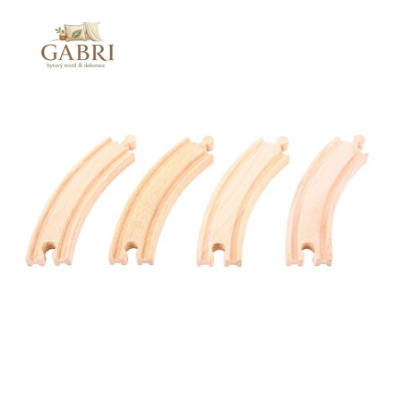 Bigjigs Rail Dlouhé kruhové koleje 17 cm 4 ks