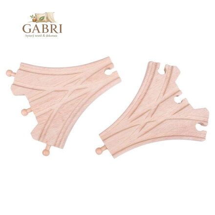 Bigjigs Rail Dřevěné koleje třícestná výhybka 2 ks