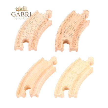 Bigjigs Rail Krátká kruhová kolej 10 cm 4 ks
