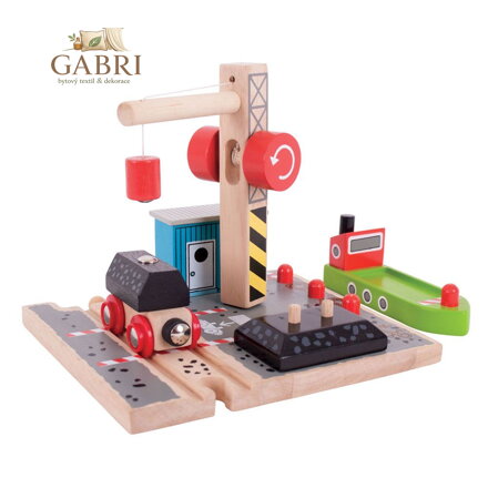 Bigjigs Rail Uhelný dok s jeřábem