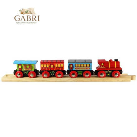 Bigjigs Rail Osobní vlak + 2 koleje