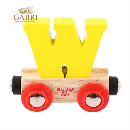 Bigjigs Rail Vagónek dřevěné vláčkodráhy - Písmeno W