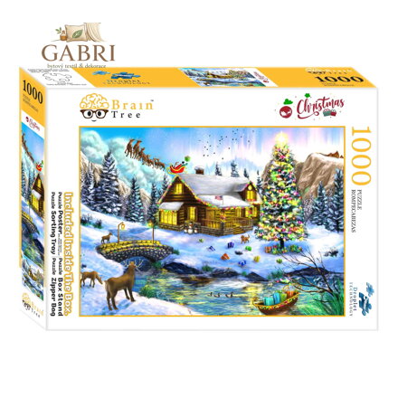 Brain Tree Puzzle Vánoční scenérie 1000 dílků