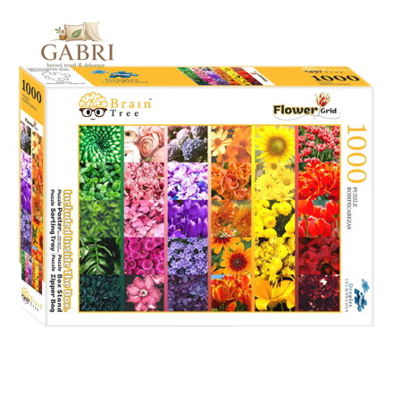 Brain Tree Puzzle Dlaždice s květinami 1000 dílků
