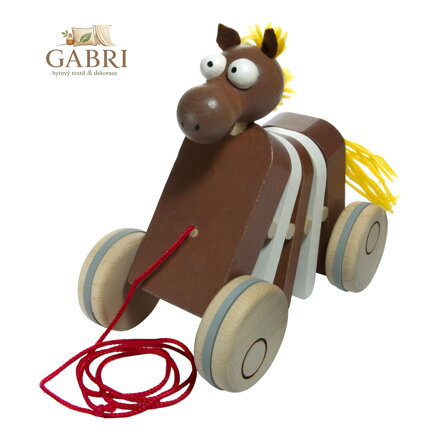 Dřevěný tahací koník klapací