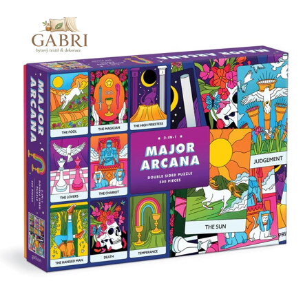 Galison Oboustranné puzzle Major Arcana 500 dílků