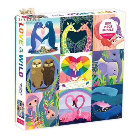 Mudpuppy Rodinné puzzle Láska v divočině 500 dílků