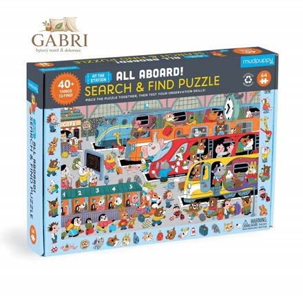 Mudpuppy Puzzle Nádraží 64 dílků