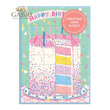Galison Puzzle Přáníčko k narozeninám 60 dílků