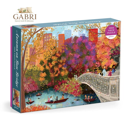 Galison Puzzle Podzim na mostě Bow Bridge Joy Laforme 1000 dílků