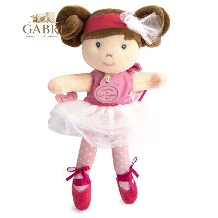 Doudou Jolijou Panenka mini baletka "Les Tutus" 23 cm světle růžové šaty