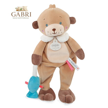 Doudou Dárková sada - plyšová hračka medvídek s rybičkou 27 cm
