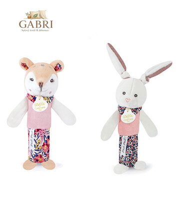 Doudou Chrastítko pískací 17 cm 1 ks