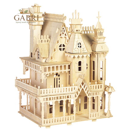 Woodcraft Dřevěné 3D puzzle Velkolepá vila přírodní