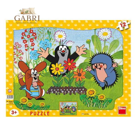Dino Papírové puzzle Krteček zahradník 12 dílků