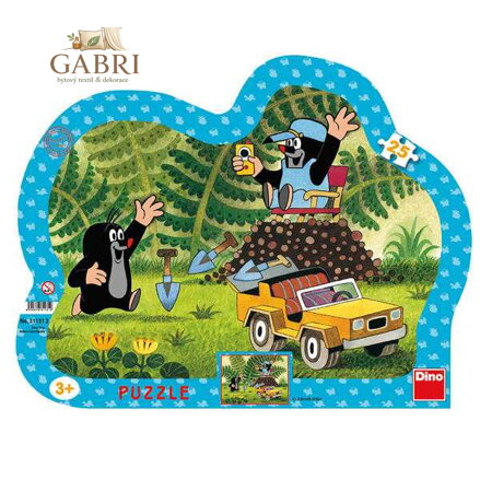 Dino Puzzle Krtek se žlutým autem