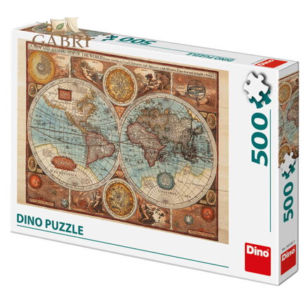 Dino Puzzle Mapa světa z roku 1626 - 500 dílků