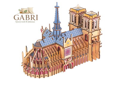 Woodcraft Dřevěné 3D puzzle Katedrála Notre-Dame