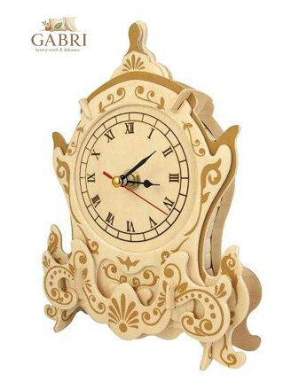 Woodcraft Dřevěné 3D puzzle hodiny skřítek