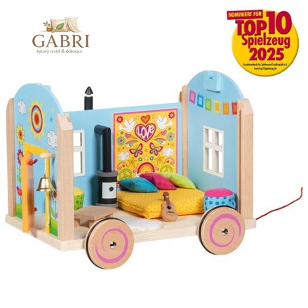 Goki Dřevěný karavan pro panenky
