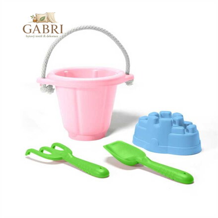 Green Toys Růžový set na písek