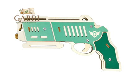 Woodcraft Dřevěné 3D puzzle Zbraň na gumičky Falcon