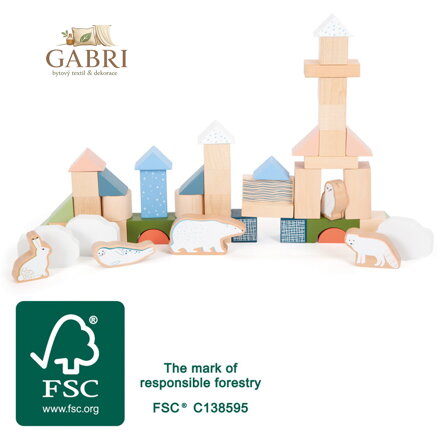 small foot Dřevěné kostky Arctic